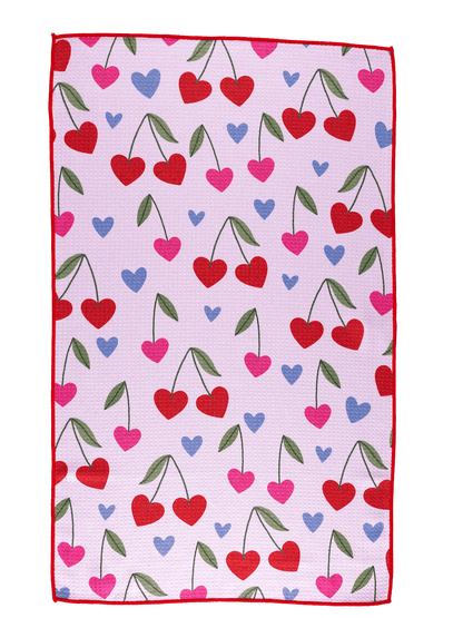 Berry Cherry Bloom Dish Towel - Bria Blair Creative