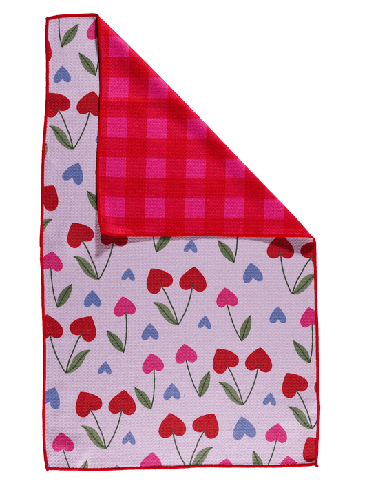 Berry Cherry Bloom Dish Towel - Bria Blair Creative
