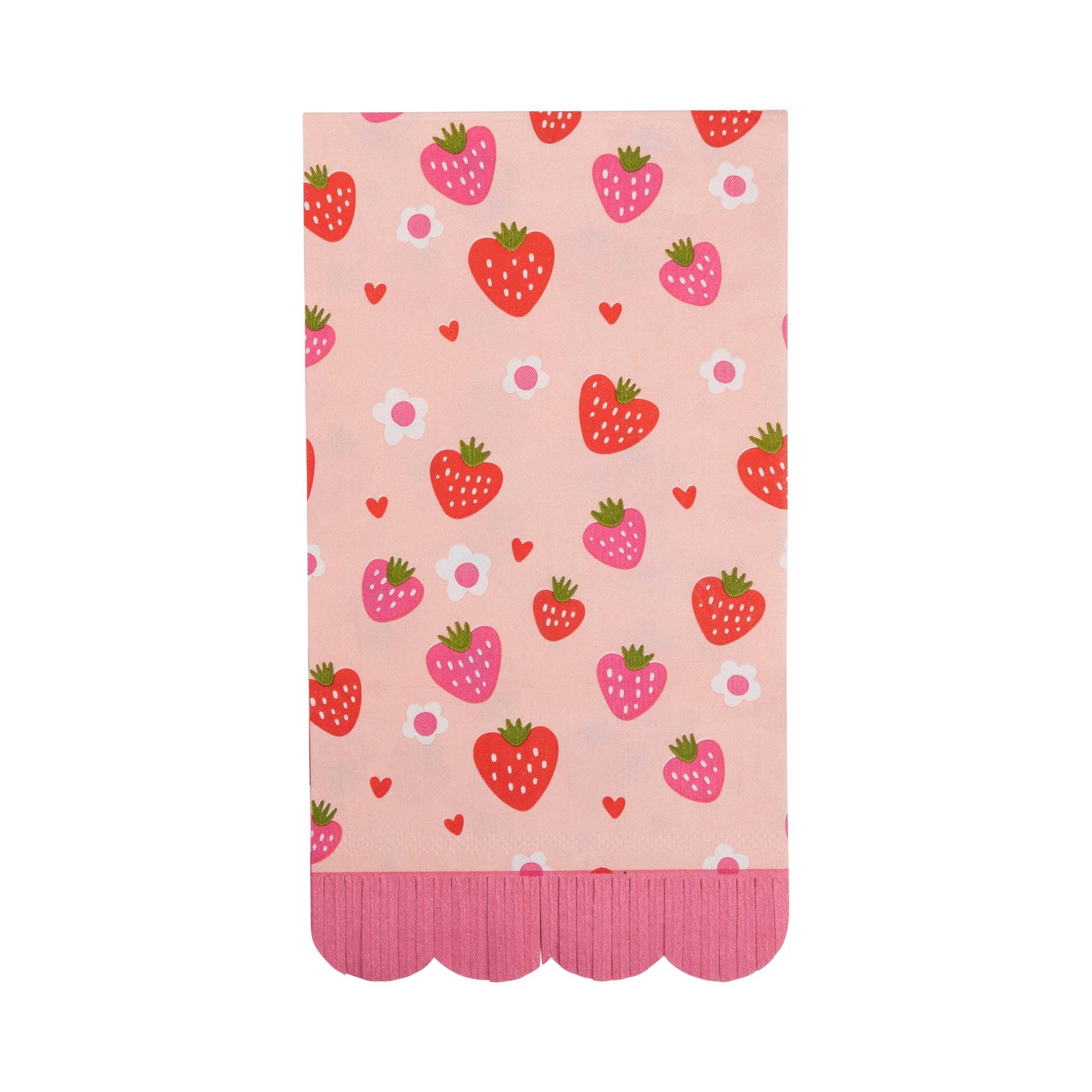 Berry Fringe Scallop Guest Napkin - Bria Blair Creative