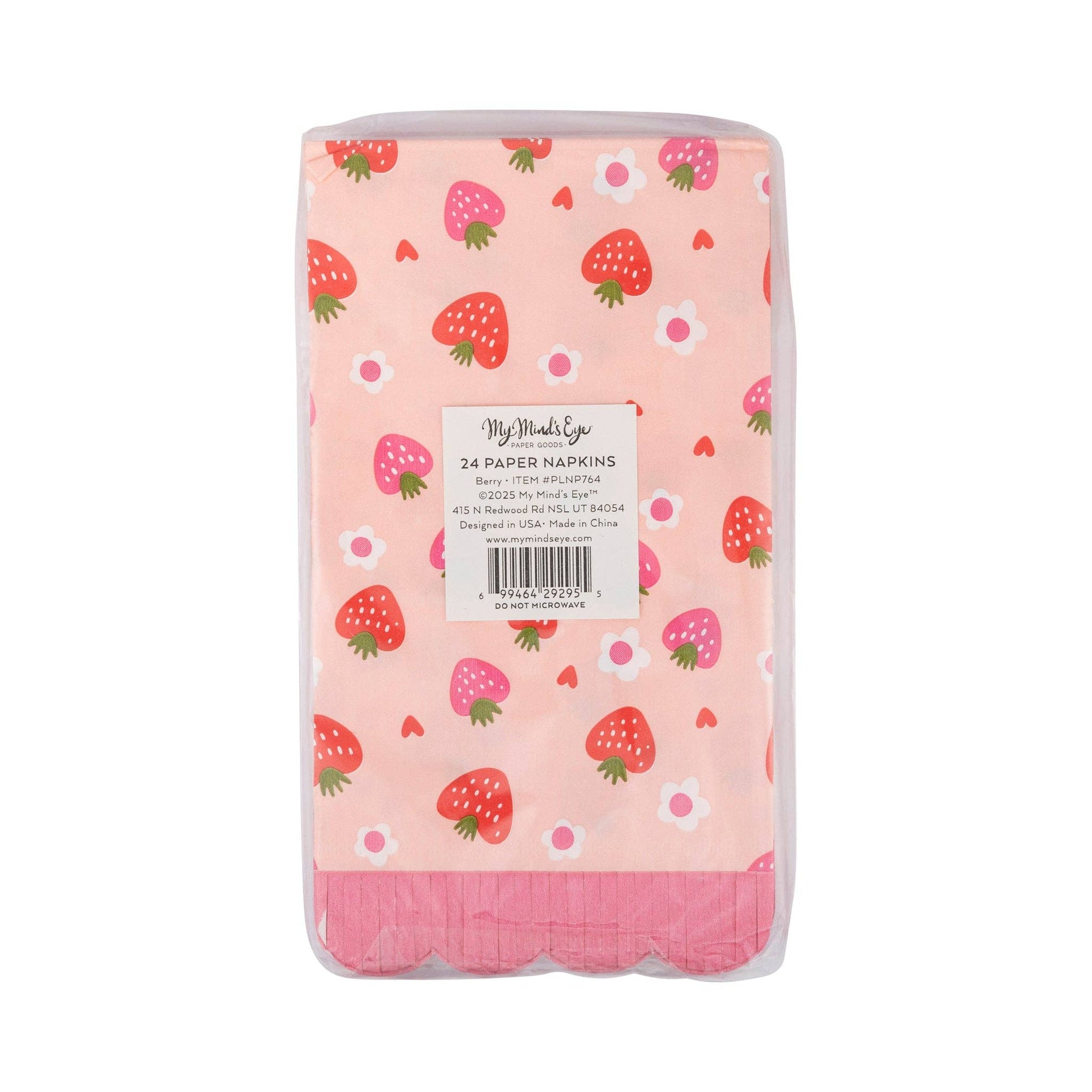 Berry Fringe Scallop Guest Napkin - Bria Blair Creative