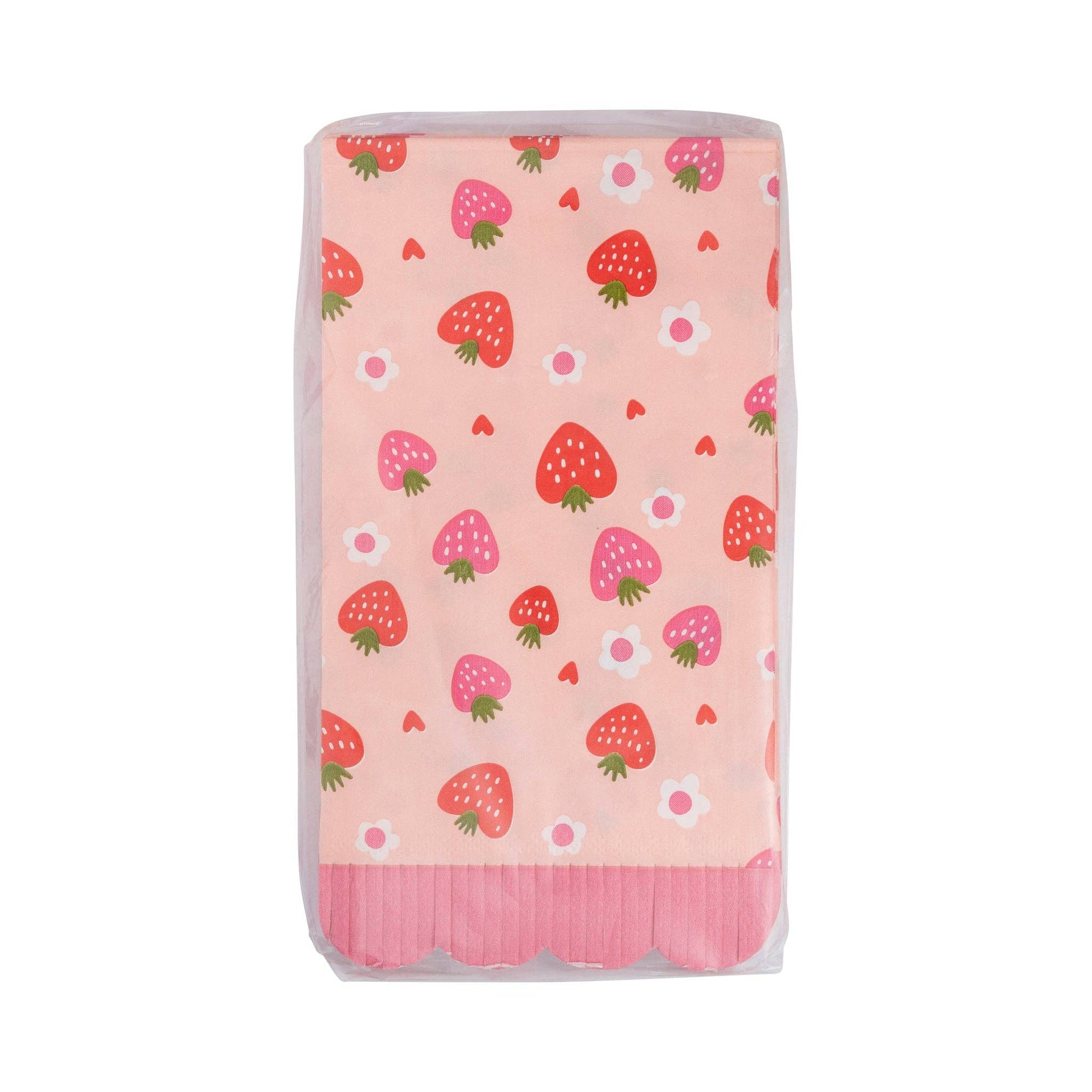 Berry Fringe Scallop Guest Napkin - Bria Blair Creative