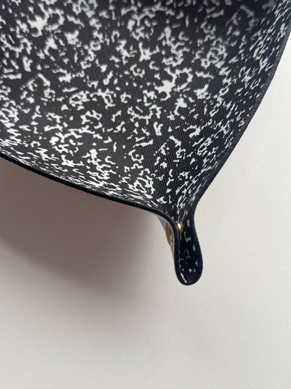Best Teacher Ever Gift | Saffiano Leatherette catchall tray: Black Composition - Bria Blair Creative