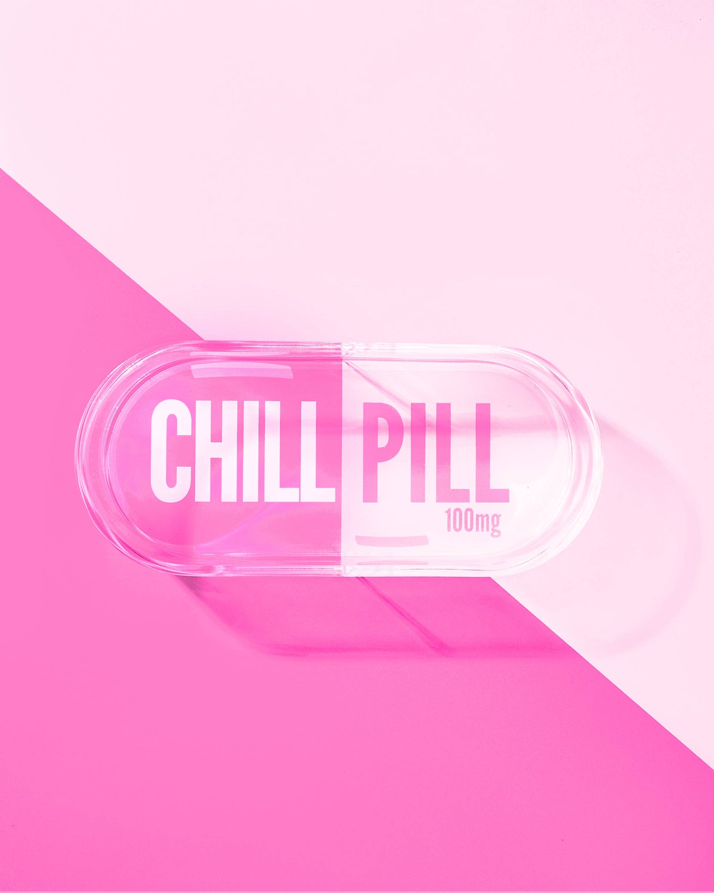 Pink Chill Pill Acrylic Trinket Tray