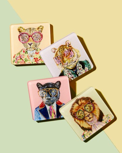 Big Cats Coasters - Assorted - Bria Blair Creative