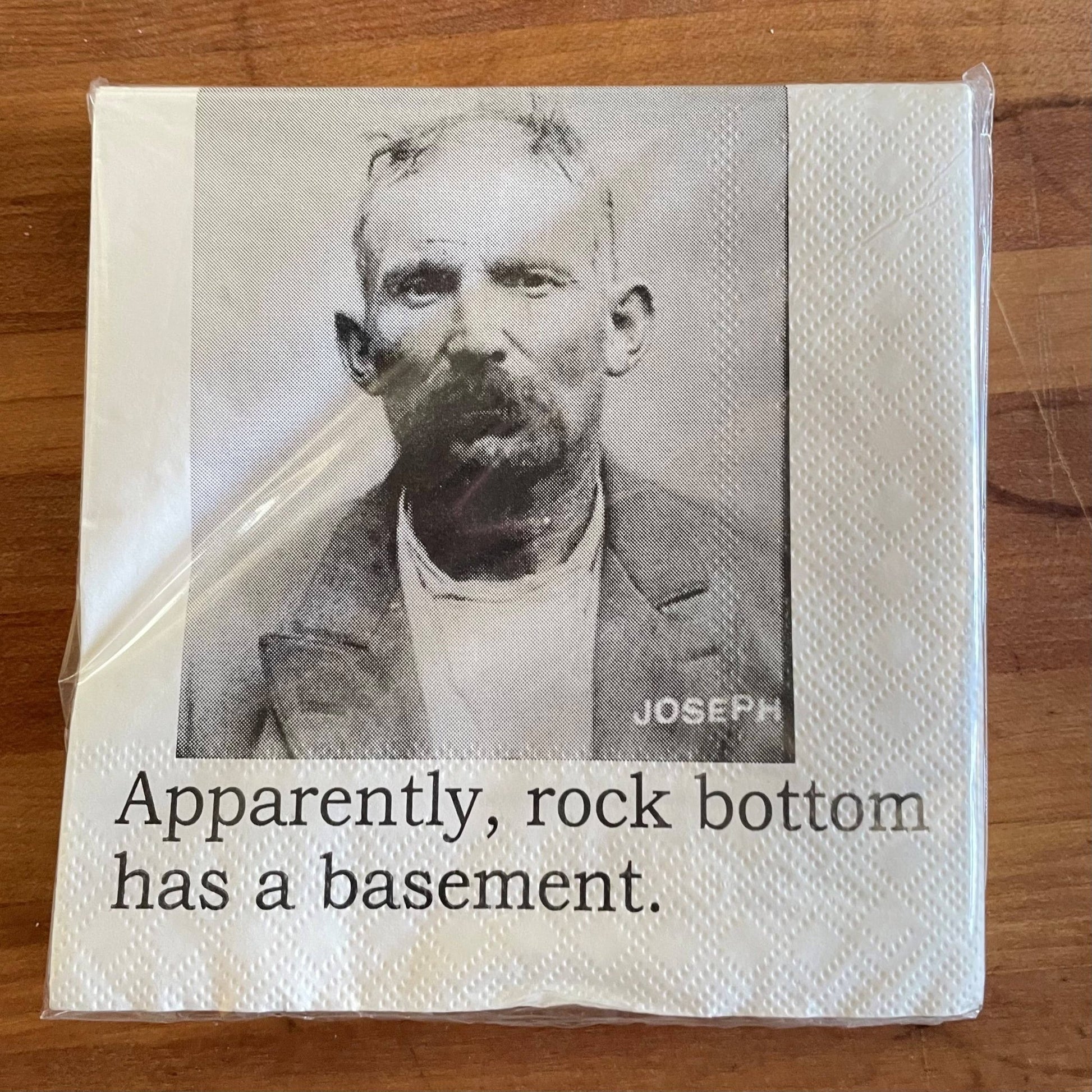 Big House Cocktail Napkins, Apparently, rock bottom has a... - Bria Blair Creative
