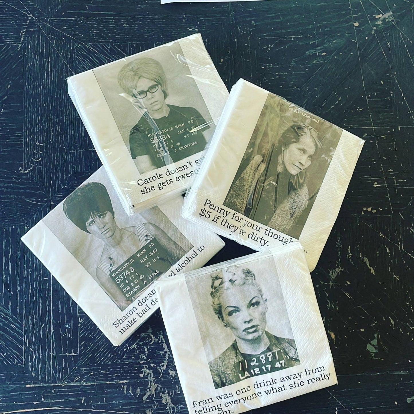 Big House Cocktail Napkins, In dog wine she only had... - Bria Blair Creative