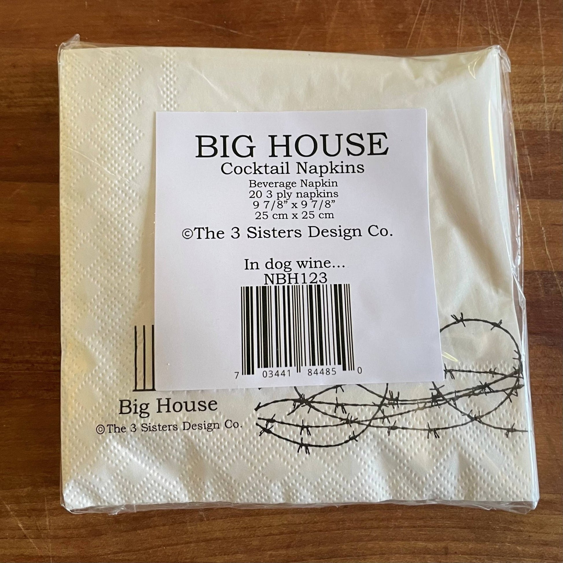 Big House Cocktail Napkins, In dog wine she only had... - Bria Blair Creative