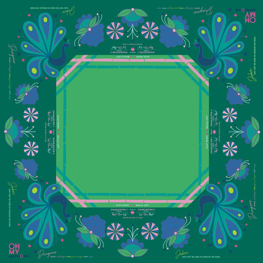 Birdie Green Mahjong Mat - Bria Blair Creative
