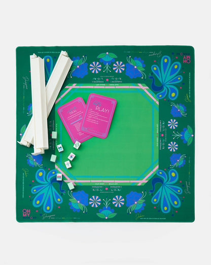 Birdie Green Mahjong Mat - Bria Blair Creative
