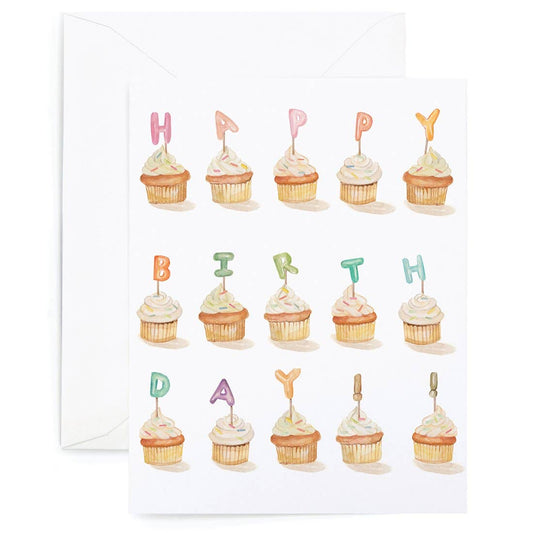 Birthday Cupcakes Greeting Card - Bria Blair Creative