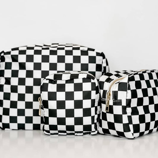 Black and White Checkered Bags: Small - Bria Blair Creative