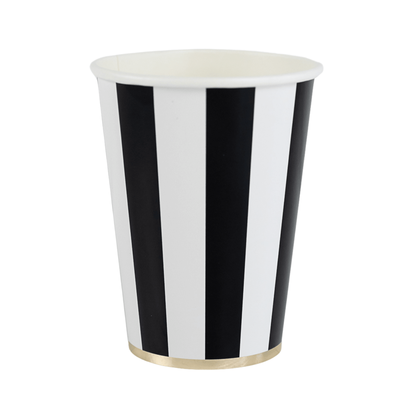 BLACK NOIR CABANA STRIPE CUPS - Bria Blair Creative