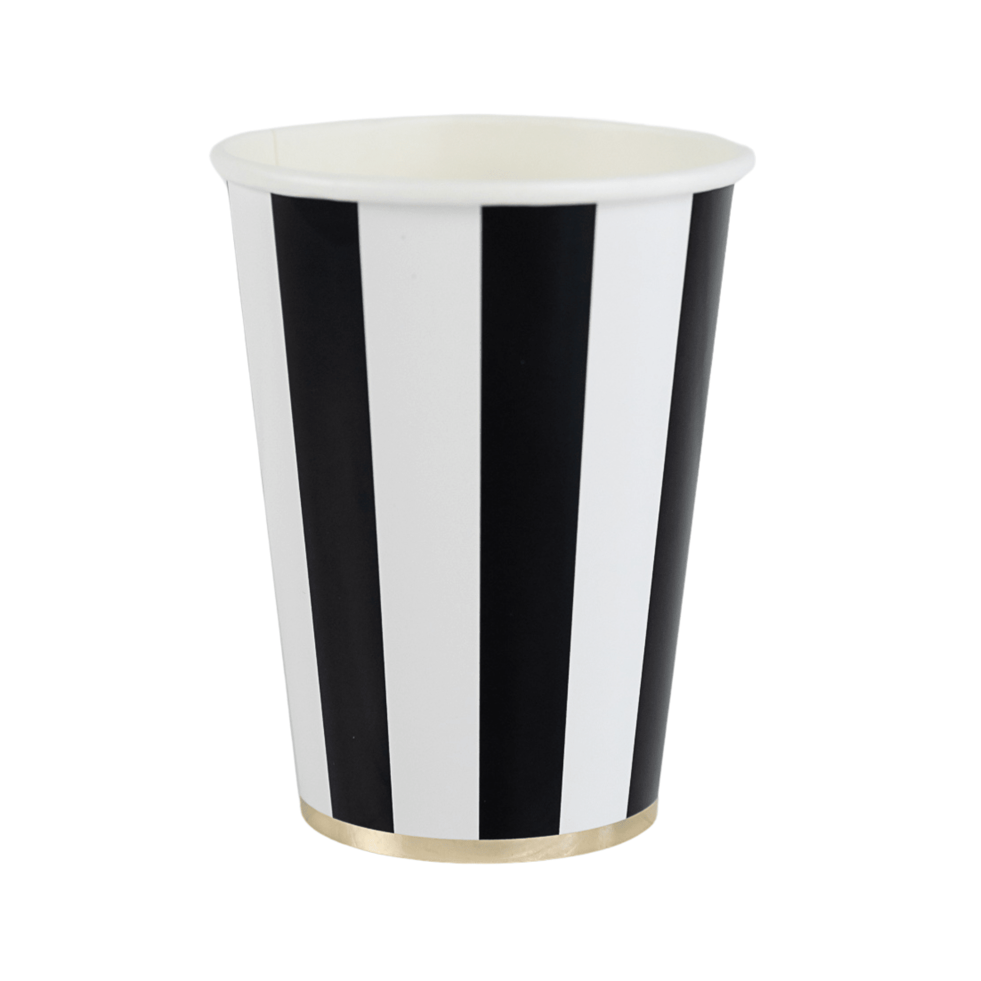 BLACK NOIR CABANA STRIPE CUPS - Bria Blair Creative