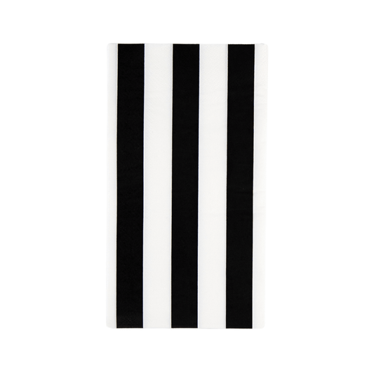 BLACK NOIR CABANA STRIPE GUEST TOWELS - Bria Blair Creative
