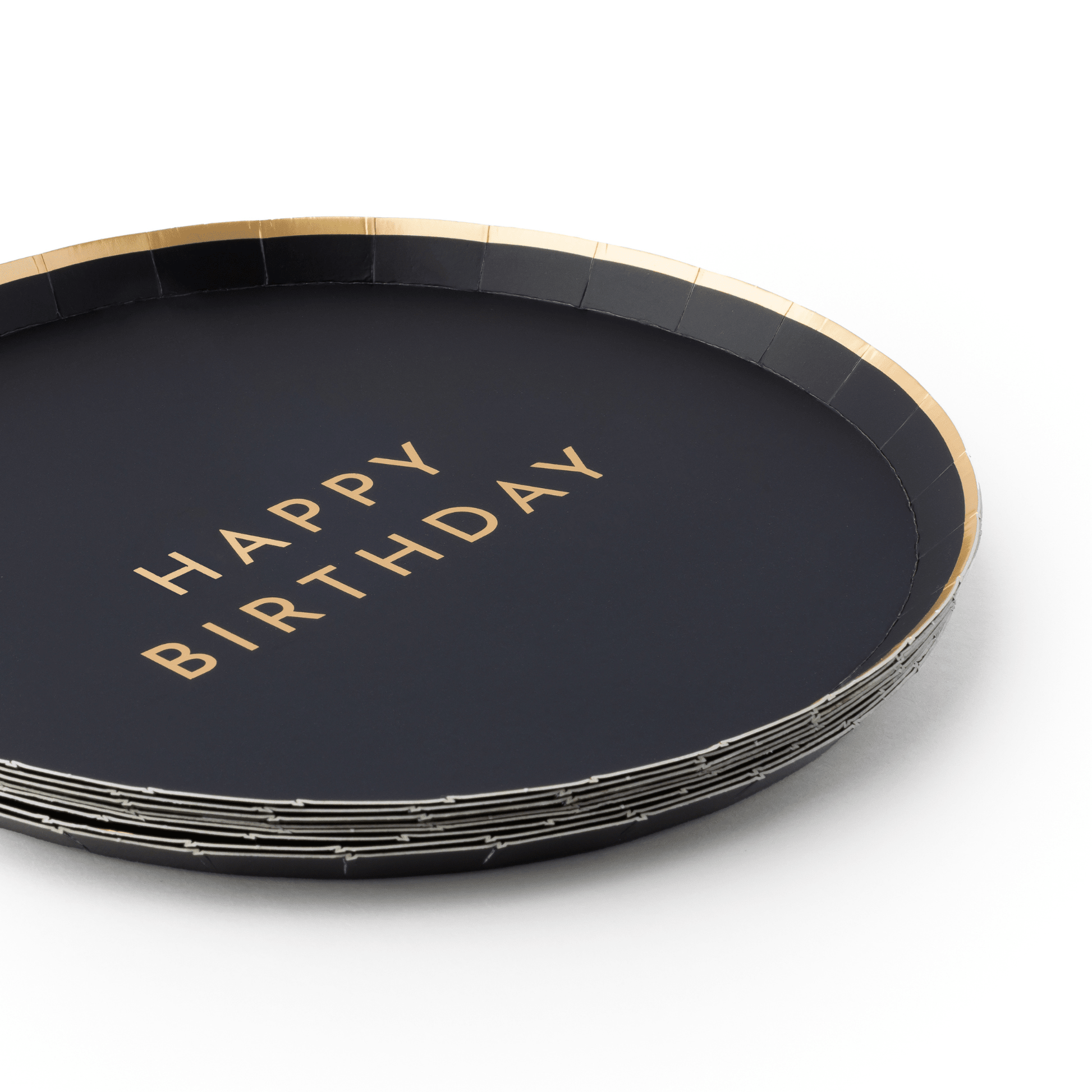 BLACK NOIR HAPPY BIRTHDAY SMALL PLATES - Bria Blair Creative