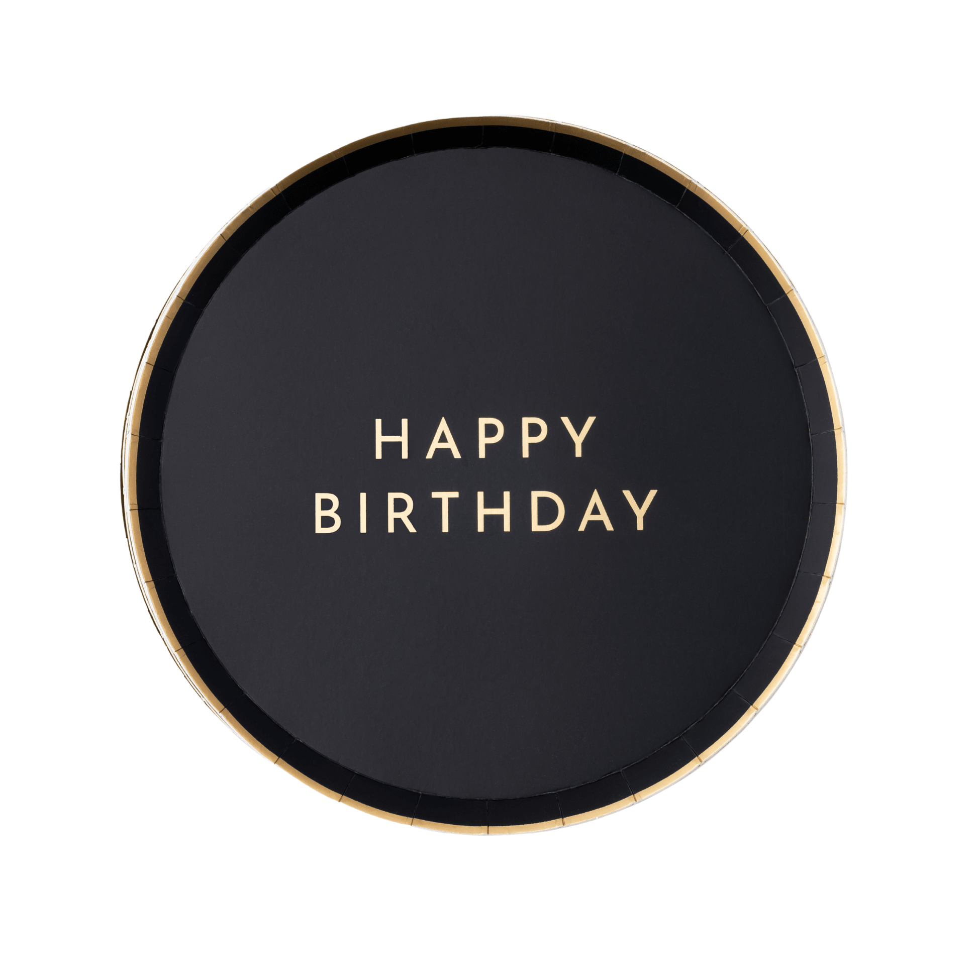 BLACK NOIR HAPPY BIRTHDAY SMALL PLATES - Bria Blair Creative