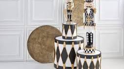Black White and Gold Drum - Small - Bria Blair Creative
