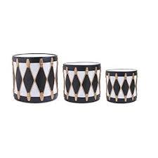 Black White and Gold Drum - Small - Bria Blair Creative