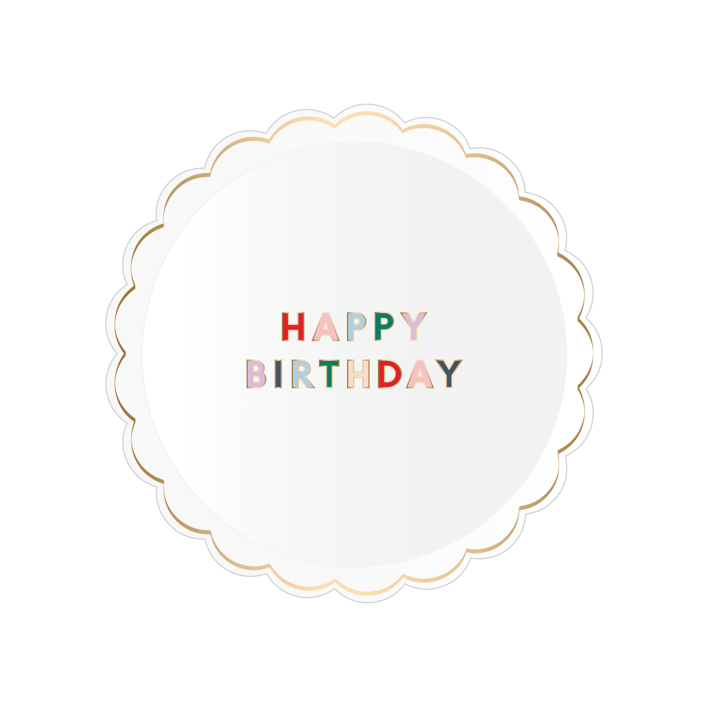 BLANC WHITE SIGNATURE HAPPY BIRTHDAY SMALL PLATE - Bria Blair Creative