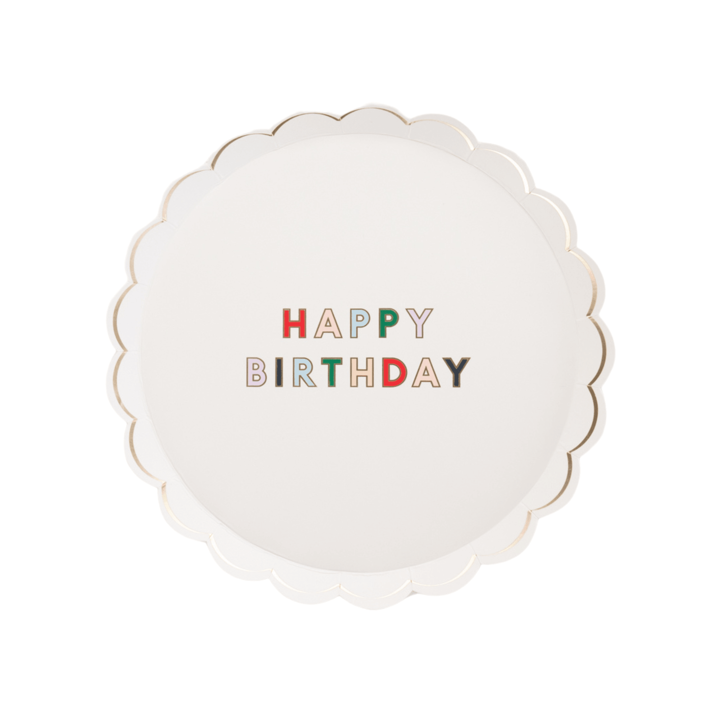 BLANC WHITE SIGNATURE HAPPY BIRTHDAY SMALL PLATE - Bria Blair Creative
