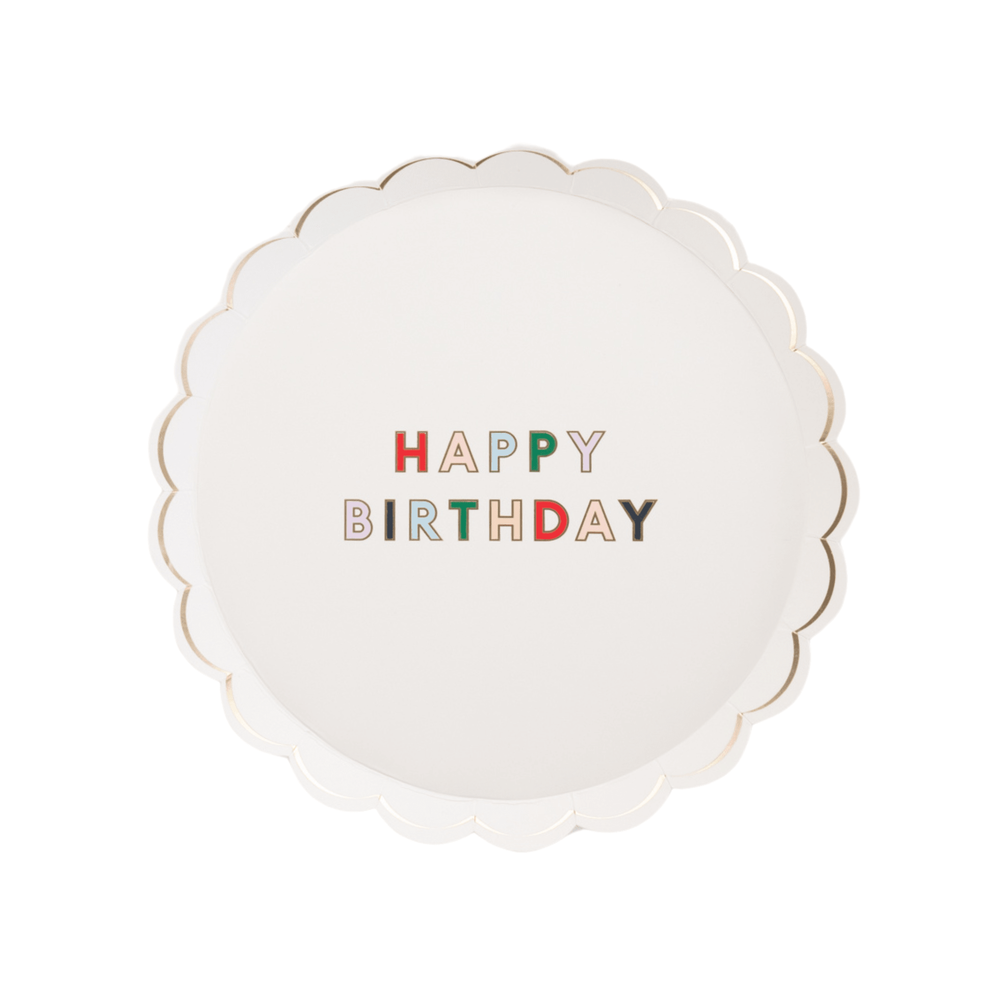 BLANC WHITE SIGNATURE HAPPY BIRTHDAY SMALL PLATE - Bria Blair Creative