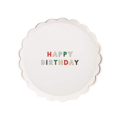 BLANC WHITE SIGNATURE HAPPY BIRTHDAY SMALL PLATE - Bria Blair Creative