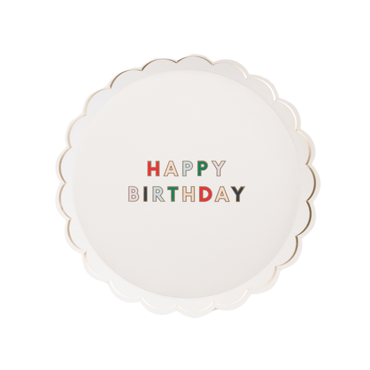 BLANC WHITE SIGNATURE HAPPY BIRTHDAY SMALL PLATE - Bria Blair Creative