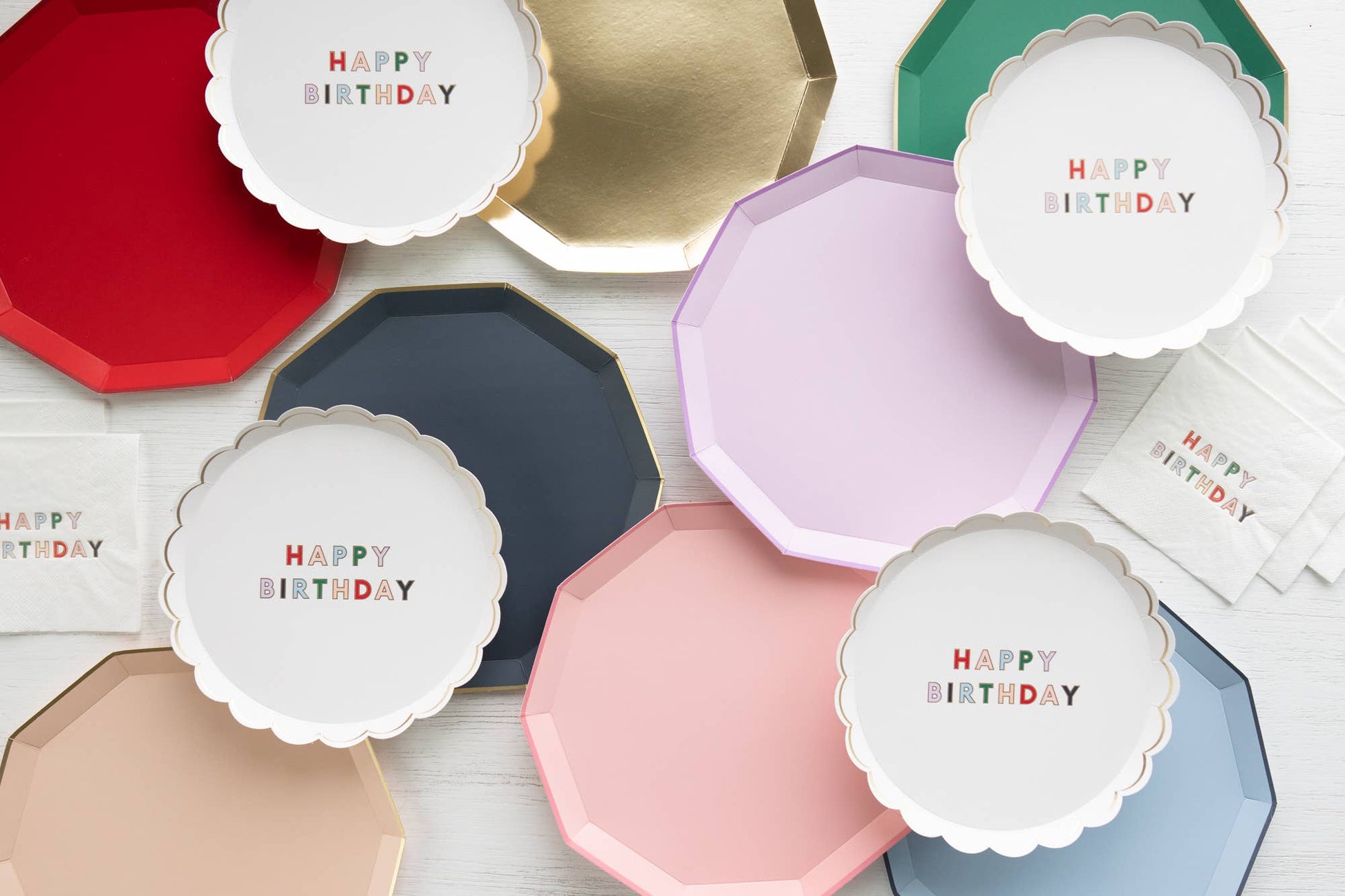 BLANC WHITE SIGNATURE HAPPY BIRTHDAY SMALL PLATE - Bria Blair Creative