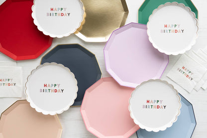 BLANC WHITE SIGNATURE HAPPY BIRTHDAY SMALL PLATE - Bria Blair Creative