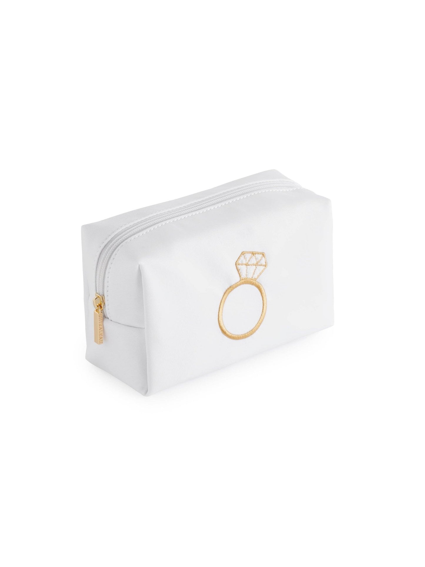 BLING RING SMALL ZIP POUCH, WHITE - Bria Blair Creative