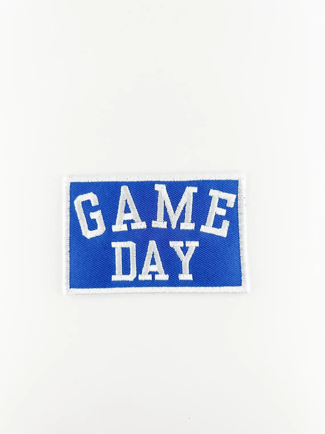 Blue Game Day Embroidered Iron - On Patch Football Tailgate - Bria Blair Creative