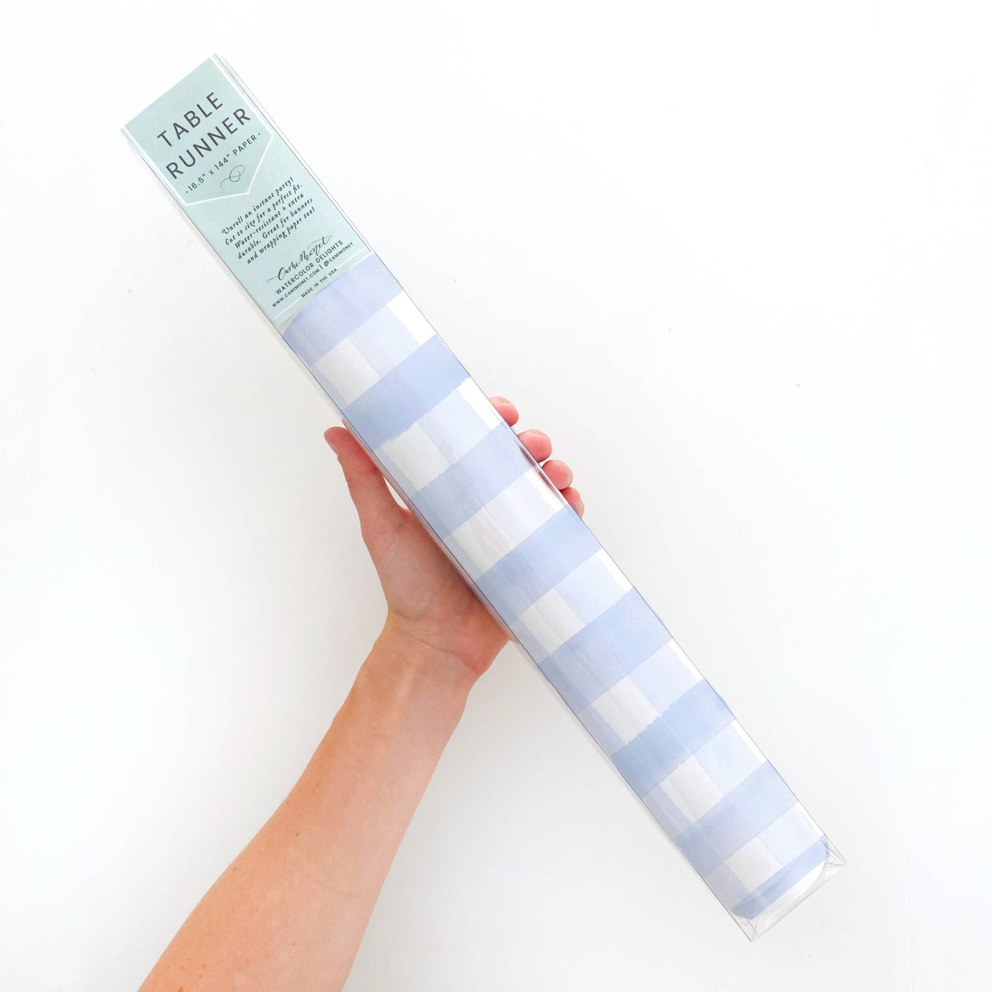 Blue Gingham Table Runner - Bria Blair Creative