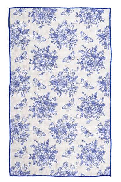 Blue Lagoon Bloom Dish Towel - Bria Blair Creative