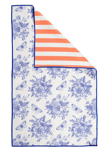 Blue Lagoon Bloom Dish Towel - Bria Blair Creative