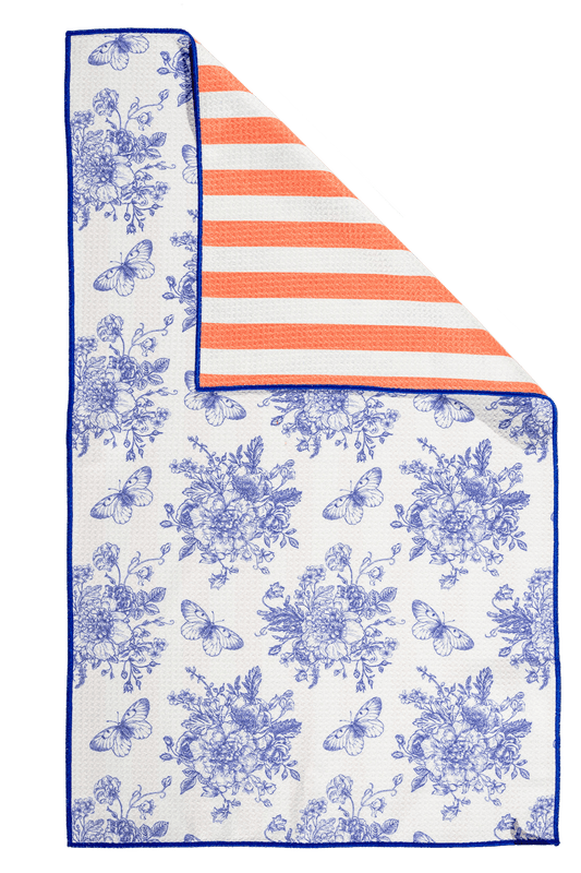 Blue Lagoon Bloom Dish Towel - Bria Blair Creative