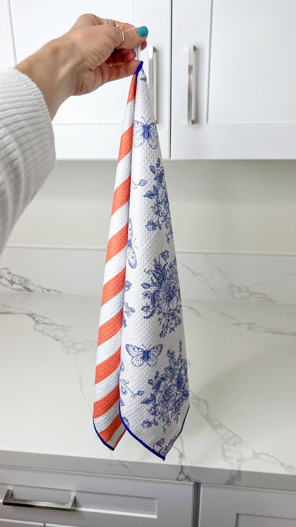 Blue Lagoon Bloom Dish Towel - Bria Blair Creative