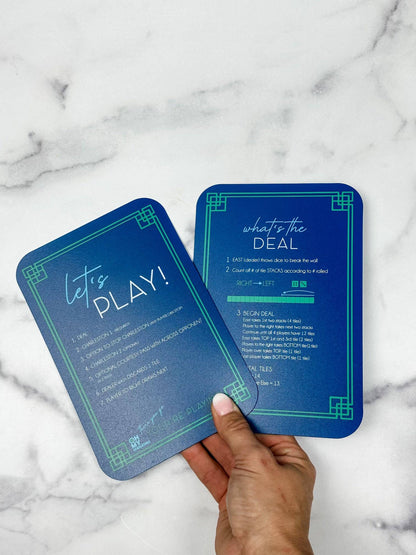 Blue Mahjong Shufflers - Bria Blair Creative
