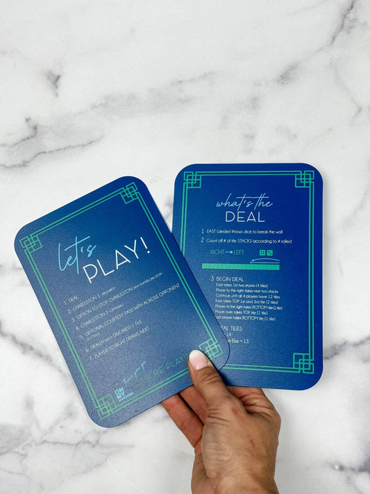 Blue Mahjong Shufflers - Bria Blair Creative