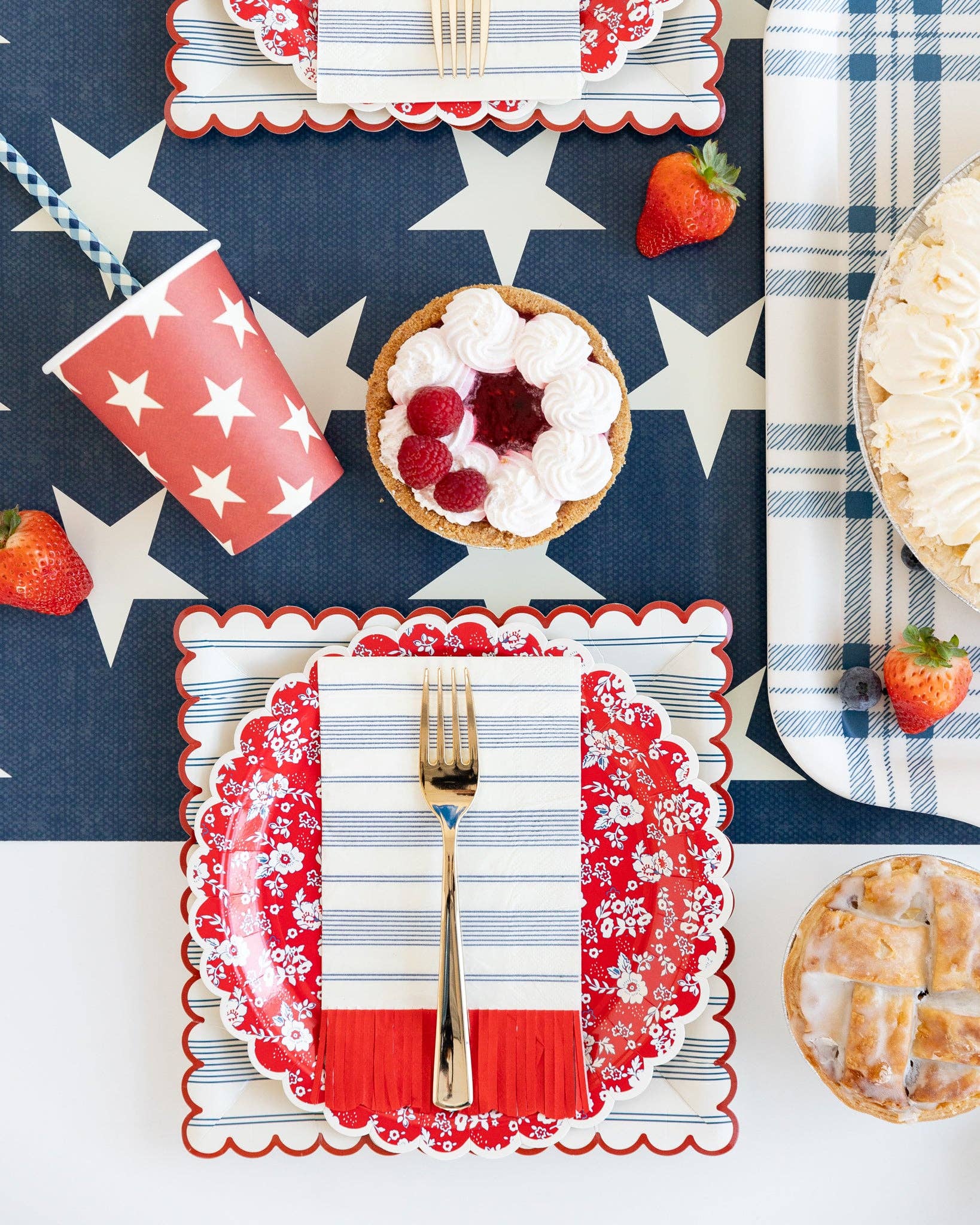 Blue Star Table Runner - Bria Blair Creative