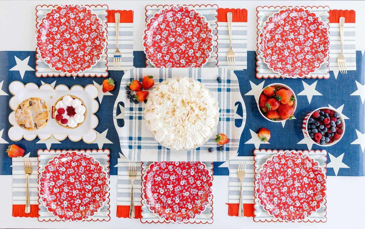 Blue Star Table Runner - Bria Blair Creative