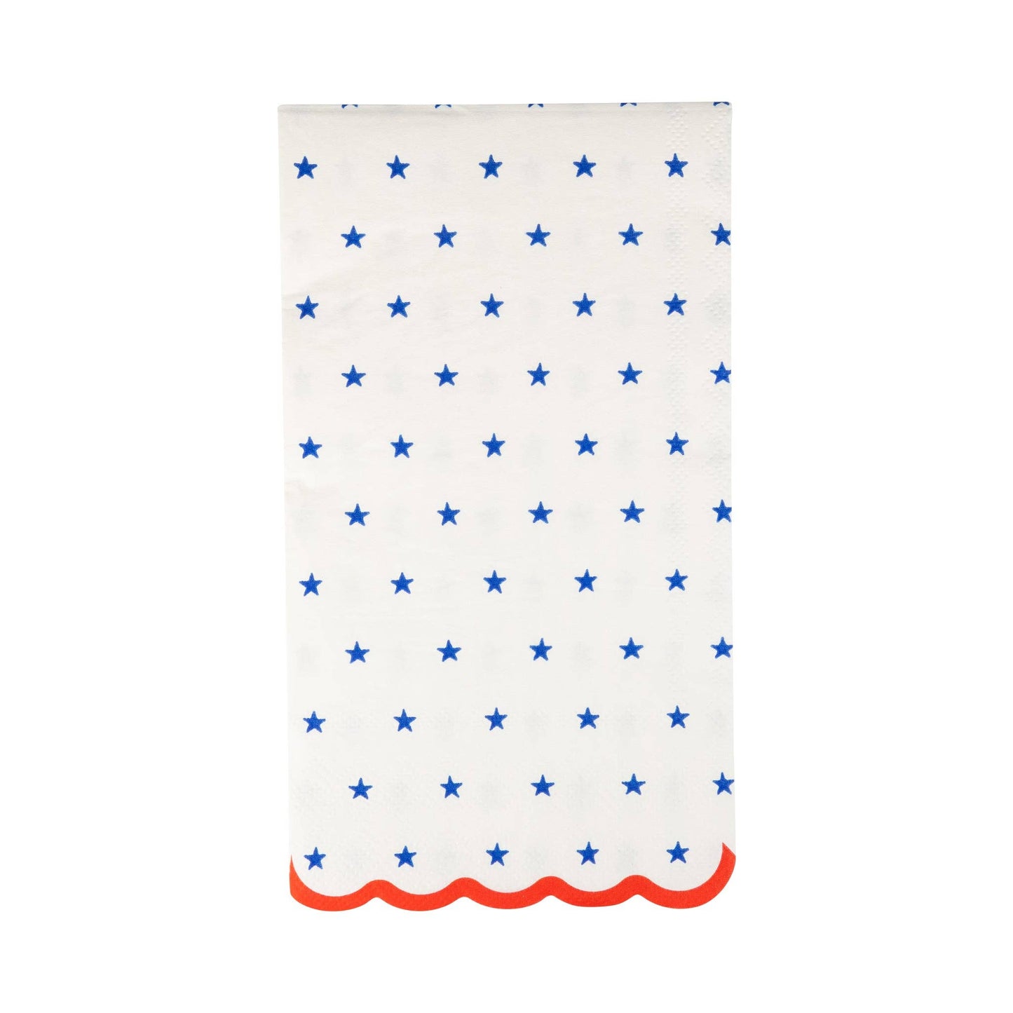 Blue Stars Scallop Guest Napkin (24ct) - Bria Blair Creative