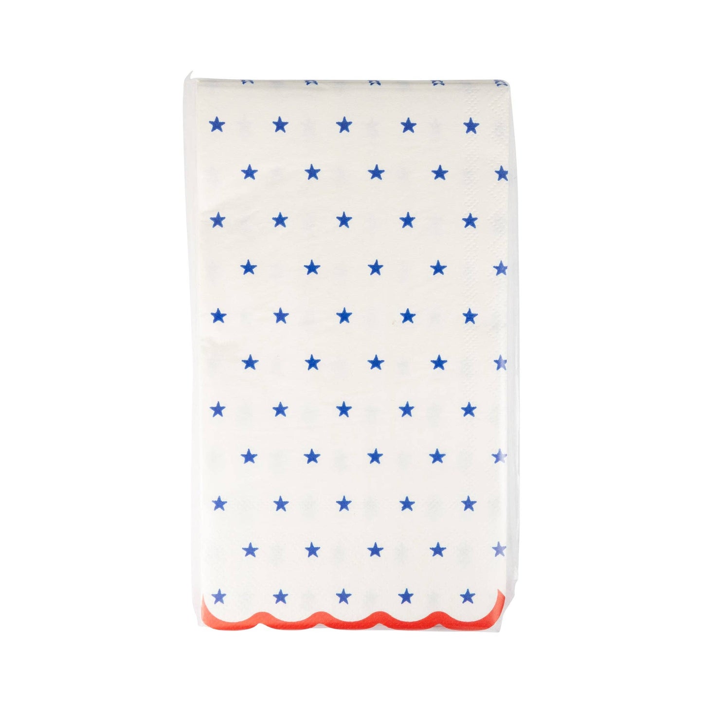 Blue Stars Scallop Guest Napkin (24ct) - Bria Blair Creative