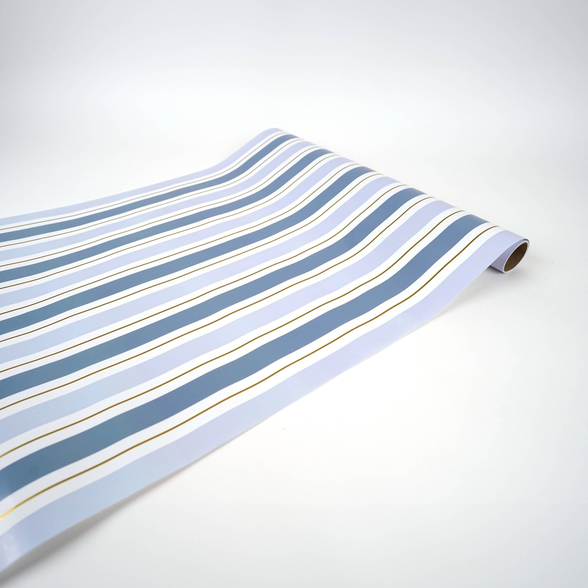 Blue Striped Paper Table Runner - Bria Blair Creative