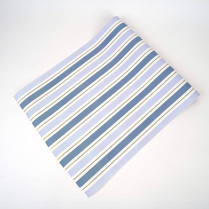 Blue Striped Paper Table Runner - Bria Blair Creative