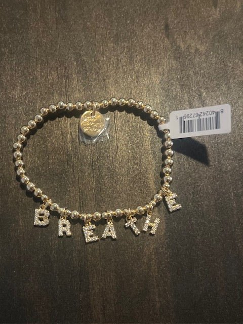 Breathe Gold Bracelet - Bria Blair Creative