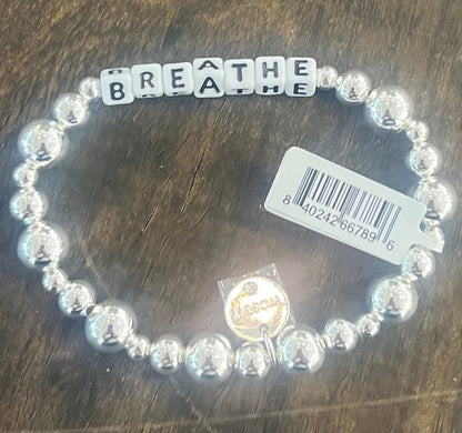 Breathe Silver Bracelet - Bria Blair Creative