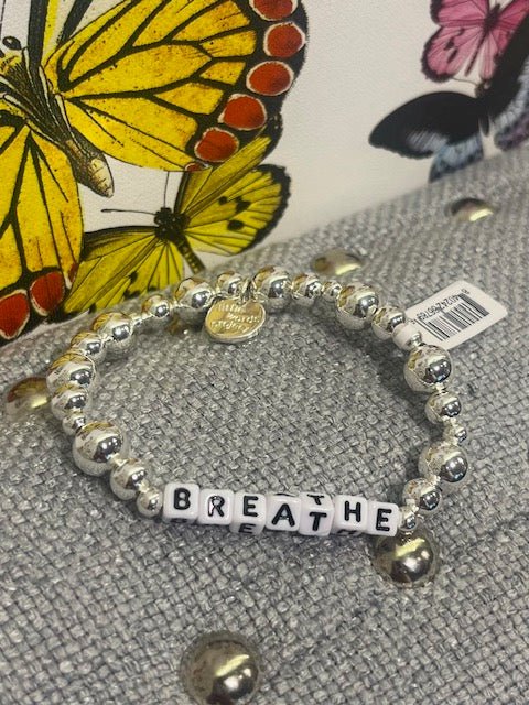 Breathe Silver Bracelet - Bria Blair Creative