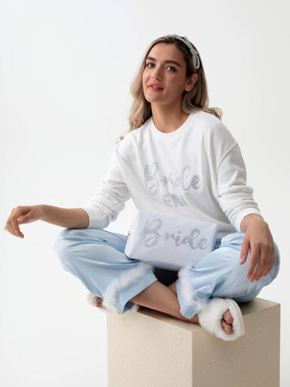 "BRIDE" ZIP POUCH, WHITE - Bria Blair Creative