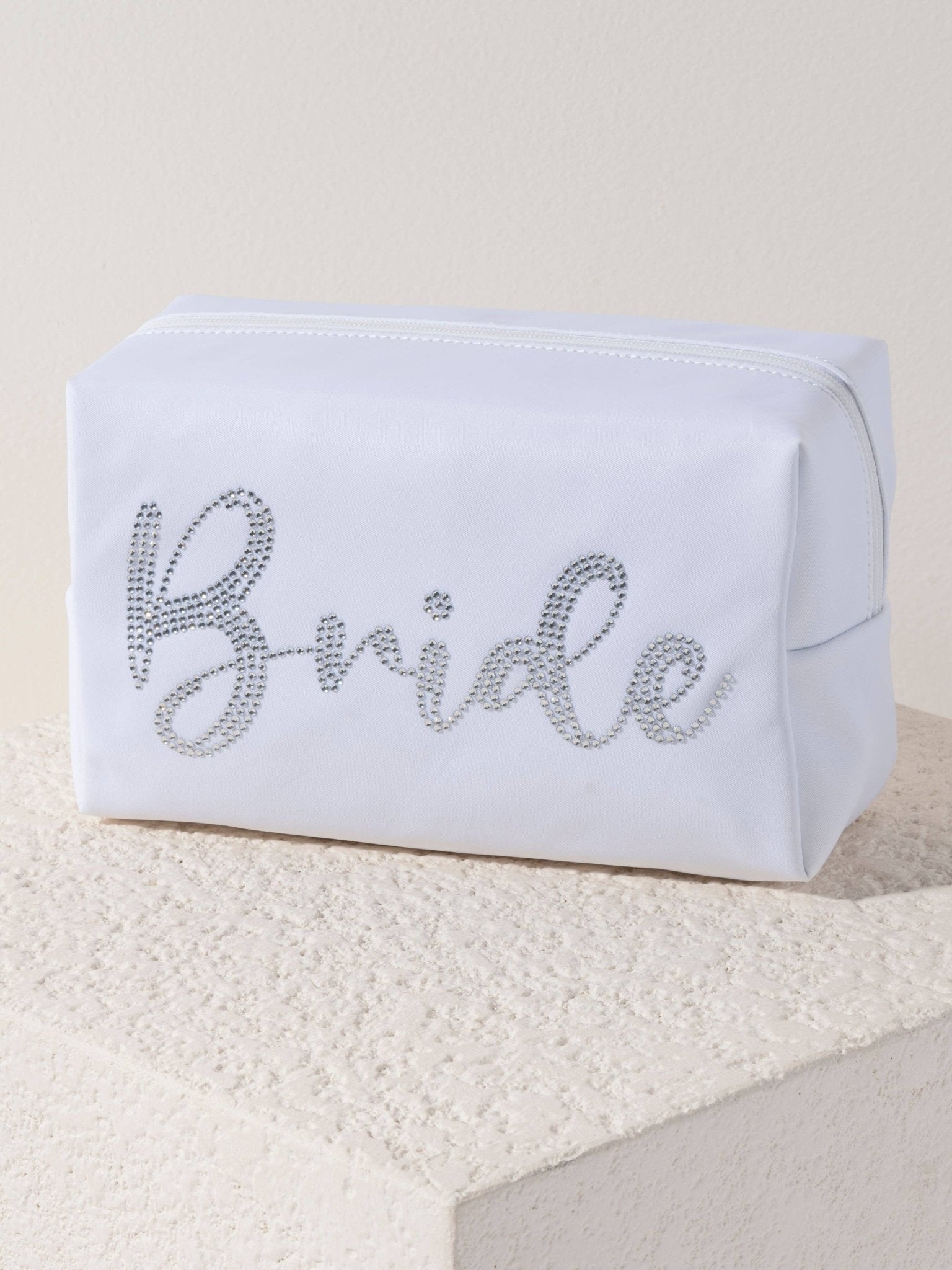 "BRIDE" ZIP POUCH, WHITE - Bria Blair Creative