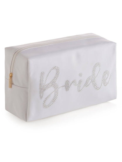 "BRIDE" ZIP POUCH, WHITE - Bria Blair Creative